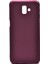 Samsung Galaxy J6 Plus Mat Premium Silikon Kılıf - Bordo + Cam Ekran Koruyucu 1