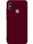 Xioami Mi A2 Lite Mat Premium Silikon Kılıf - Bordo + Cam Ekran Koruyucu 1