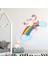 Areksan Reklam Gökkuşağı Kayan Unicorn Çocuk Odası Duvar Sticker 1