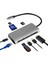 Type-C 8 in 1 Multiport Alüminyum Rj-45 Ethernet - 3 Port USB 3.0 Hub HDMI Dönüştürücü 2