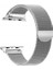 SCHZ38SI Apple Watch Uyumlu Seri 2 3 4 - 38-40 mm Spor Loop Dokuma Kordon - Gümüş 1