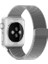 SCHZ38SI Apple Watch Uyumlu Seri 2 3 4 - 38-40 mm Spor Loop Dokuma Kordon - Gümüş 3