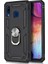 Samsung Galaxy A20 Anka Serisi Yüzük Standlı Armor Kılıf - Siyah 2