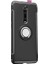 Xiaomi Redmi K20 Yüzük Standlı Armor Silikon Kılıf - Siyah 1