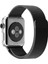 Apple Watch Series SE/10/9/8/7/6/5/4/3 46mm-45mm-44mm-42mm Uyumlu Milano Loop Çelik Kordon Siyah 1