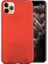 Apple iPhone 11 Pro Max Kılıf Klasik Mat Renkli Yumuşak Premier Silikon Kırmızı 1