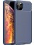 Apple iPhone 11 Pro Max Kılıf Rugged Armor Karbon Desenli Lüx Negro Silikon Arka Kapak Lacivert 1