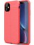 Apple iPhone 11 Uyumlu Kılıf Darbeye Dayanlıklı Deri Görünümlü Niss Silikon Arka Kapak Kırmızı 1