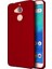 General Mobile GM 8 Kılıf Premium Mat Silikon Kılıf + Temperli Cam Kırmızı 1