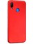 Huawei P20 Lite Kılıf Premier Mat Silikon Kılıf Slim Fit + Temperli Cam Kırmızı 1