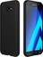 Samsung Galaxy A3 2017 Kılıf Mat Silikon Kılıf Slim Fit Simple Case + Koruyucu Cam Siyah 4