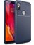 Xiaomi Redmi Note 6 Pro Kılıf Karbon Desenli Lux Negro Silikon Kapak Lacivert 1