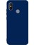 Xiaomi Redmi Note 6 Pro Premier Mat Esnek Silikon Kılıf + Esnek Nano Cam Lacivert 1