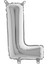 Cakes & Party L Harfi Gümüş Rengi Folyo Balon 40 Inc 100 cm 1