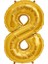 Cakes & Party 8 Rakamı Altın (Gold) Rengi Folyo Balon 40 Inc 100 cm 1