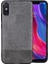 Xiaomi Mi 8 Fabrik Serisi Kumaş ve Deri Desen Kılıf - Gri 2