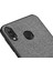 Xiaomi Redmi Note 7 Pro Fabrik Serisi Kumaş ve Deri Desen Kılıf - Gri 2