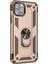 Apple iPhone 11 Pro Max Kılıf Military Ring Holder Gold 1