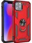 Apple iPhone 11 Pro Max Kılıf Military Ring Holder Kırmızı 2