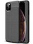 Apple iPhone 11 Pro Kılıf Deri Dokulu Silikon Siyah 2