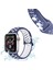 Case 4U Apple Watch Seri 7/6/SE/5/4 Delikli Spor Kayış 45mm 44mm 42mm Uyumlu Mor - Yeşil 4