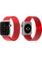 Apple Watch Seri 7/6/SE/5/4 Metal Kayış Milano Loop 45mm 44mm 42mm Uyumlu Kırmızı 1