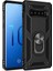 Samsung Galaxy A2 Core Kılıf Shockproof Standlı Yüzük Tutuculu + Temperli Ekran Koruma Siyah 1