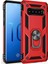 Samsung Galaxy A2 Core Kılıf Shockproof Standlı Yüzük Tutuculu + Temperli Ekran Koruma Kırmızı 1