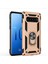 Samsung Galaxy A2 Core Kılıf Shockproof Standlı Yüzük Tutuculu + Temperli Ekran Koruma Gold 1