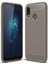 Huawei P20 Lite Kılıf Karbon Fiber Armor Silikon Kapak Kılıf + Esnek Nano Cam Gri 2