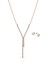 Rose Kaplama Su Yolu Kolye Küpe Set Ps0796 1