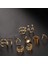 Gold Ip Çelik 6 Takım Kıstırma Bayan Küpe EB66SR 2