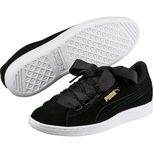 puma black ribbon shoes