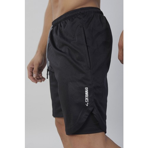 gymwolves erkek spor sort cift katmanli siyah comfortable fiyati