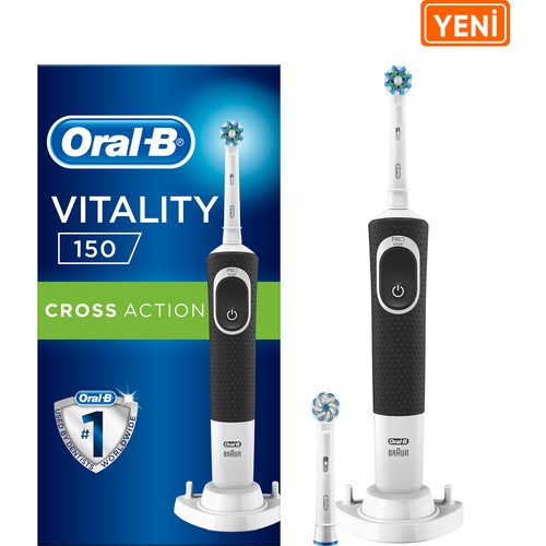 Oral-B Vitality D150 Şarj Edilebilir Diş Fırçası Cross Action+ 1 Yedek Başlık