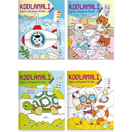 Kodlamali Egitici Boyama Seti 4 Kitap Kitabi Ve Fiyati