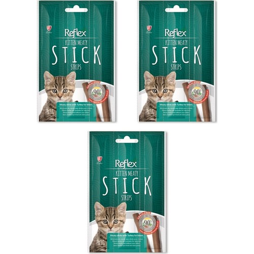 Reflex Stick Yavru Kedi Ödül Maması Hindili (3 Paket) Fiyatı