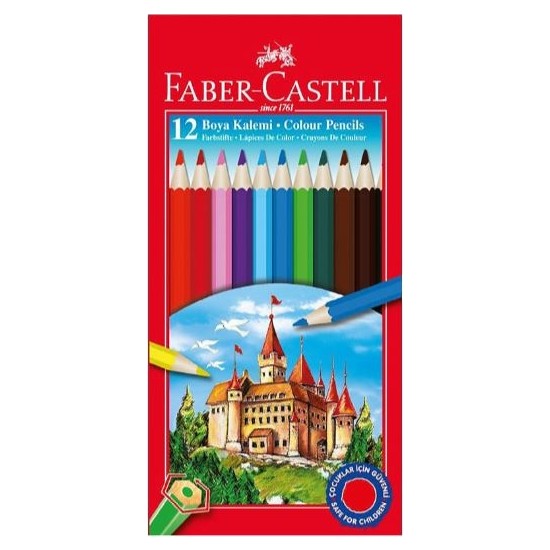 Faber-Castell Tam Boy Karton Kutu Boya Kalemi 12 Renk