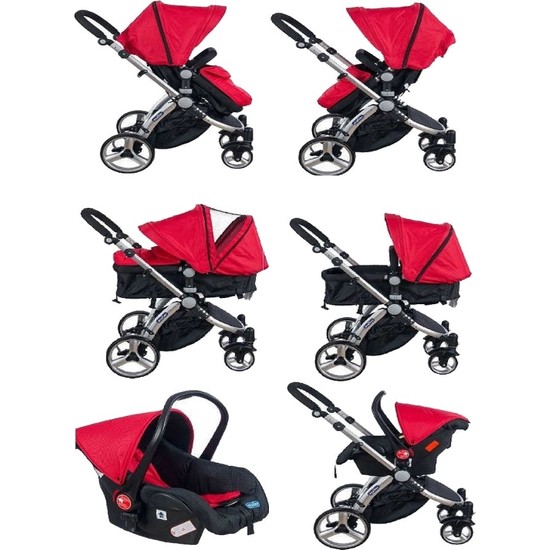 Maller Valentina Travel Sistem Bebek Arabası Kırmızı Fiyatı