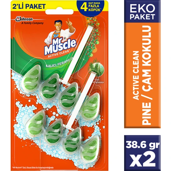 hepsiburada Mr Muscle Active Clean Klozet Blok Çam Kokulu 2'li hepsiburada Mr Muscle Active Clean Klozet Blok Çam Kokulu 2'li