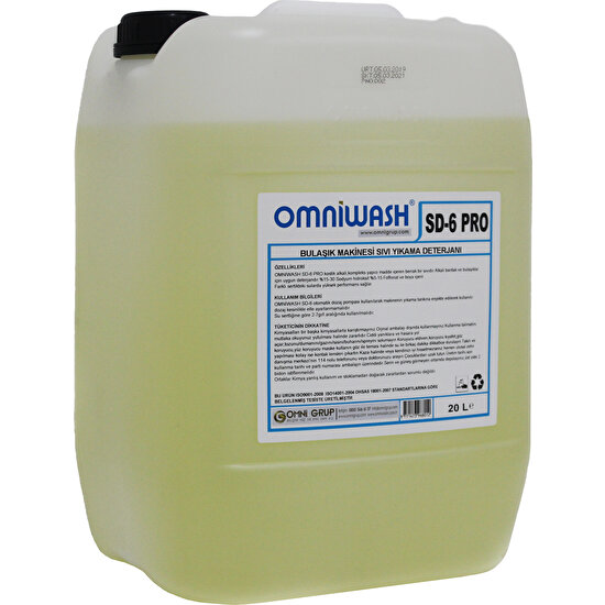 Omniwash Endüstriyel Bulaşık Makine Deterjanı 20 Kg Sd6