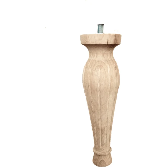 Ahşap Mobilya Ayak 21 cm X 6 cm Ham - Şeffaf