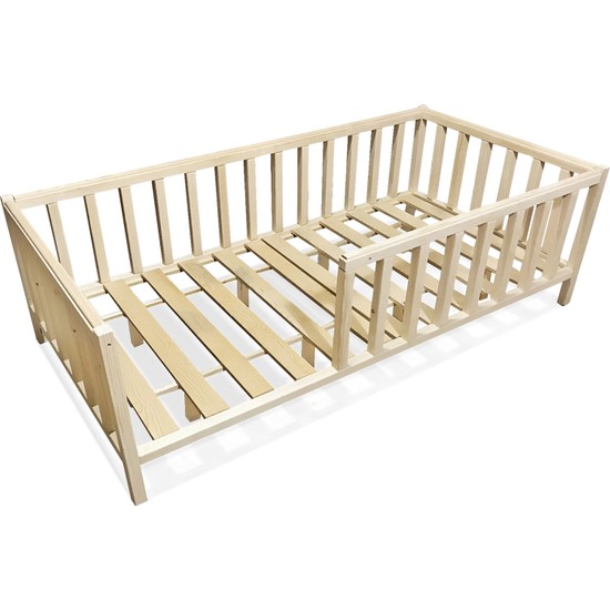 Masif Ahşap Montessori YatakÇatısız Yerden Yüksek Model Masif Ahşap Montessori YatakÇatısız Yerden Yüksek Model