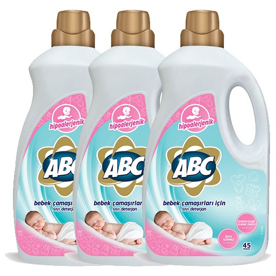 ABC Sıvı Hipoalerjenik Bebek Deterjanı 2700 ml 45 x 3 135 Fiyatı