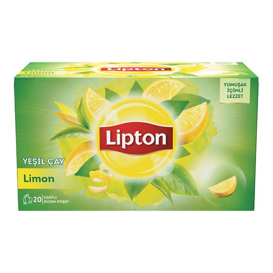 Lipton Bardak Poşet Bitki Çayı Limonlu Yeşil Çay 20'Li