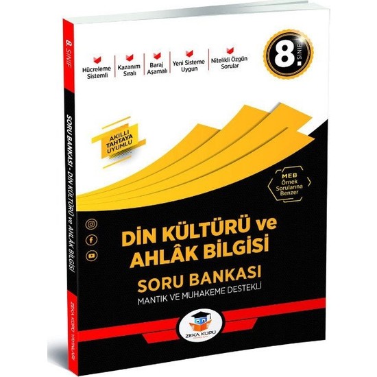 8.Sınıf Din Kültürü Ve Ahlak Bilgisi Soru Bankası Zeka Küpü Kitabı