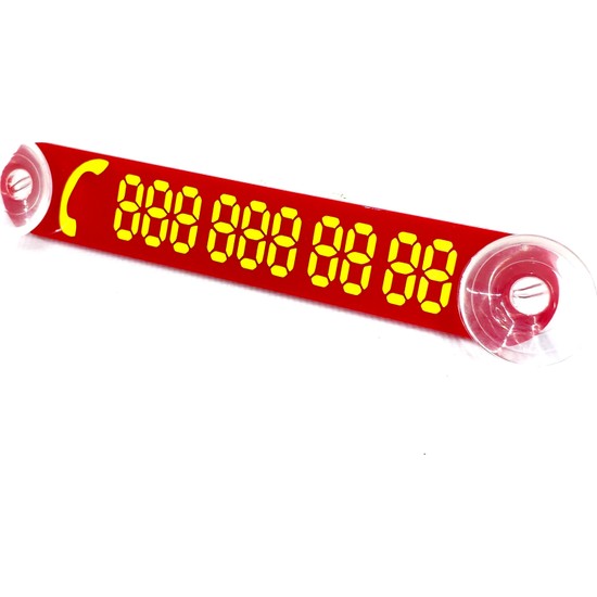 GrupçaAl Araç Parktel Numaratör Parkmatik - Telefon Numarası Sarı Kırmızı