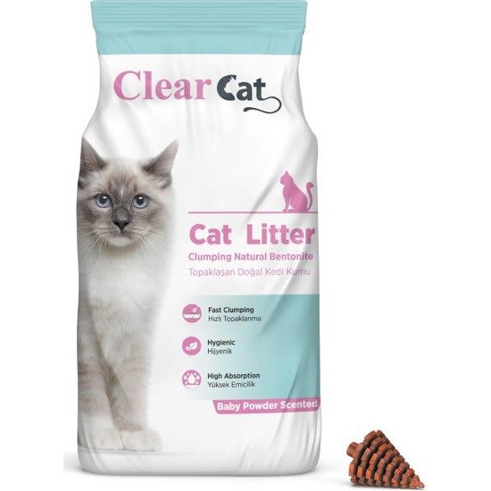 Clear Cat Bebek Pudrasi Kokulu 10 Kg İnce Taneli Bentonit Fiyatı