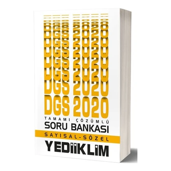 Yediiklim Yayınları 2020 DGS Sayısal-Sözel Tamamı Çözümlü Soru Bankası