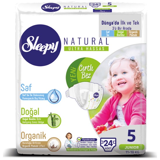 Sleepy Sensitive Bebek Bezi 5 Beden Junior Jumbo Paket (24 Fiyatı